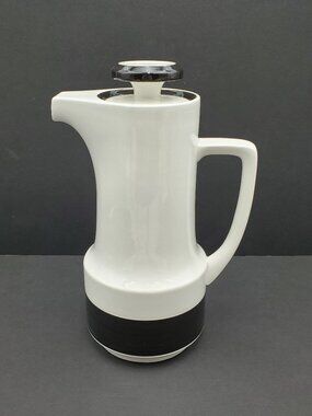 Noritake Craftone Midsummer Coffeepot Tall Black & White Coffee Pot